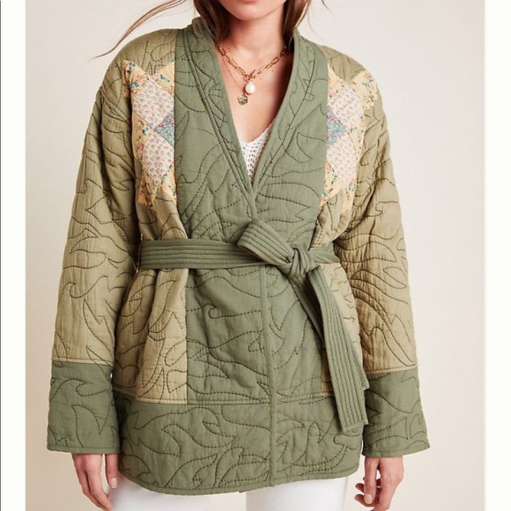 Anthropologie Quilted Kimono Jacket